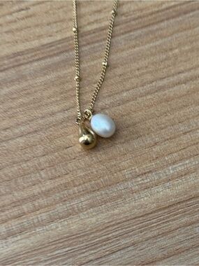 New Medina fine pearls Gold Pearl Drop Necklace - Women Jewelry
